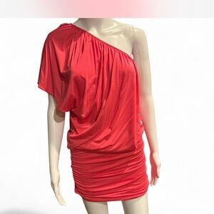 Moda Hot Pink Asymmetrical One-Shoulder Bodycon Dress